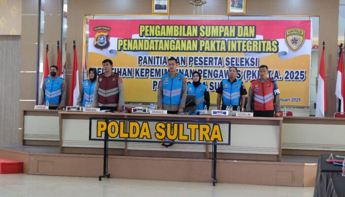 Polda Sultra Gelar Pengambilan Sumpah dan Penandatanganan Pakta Integritas Seleksi PKP