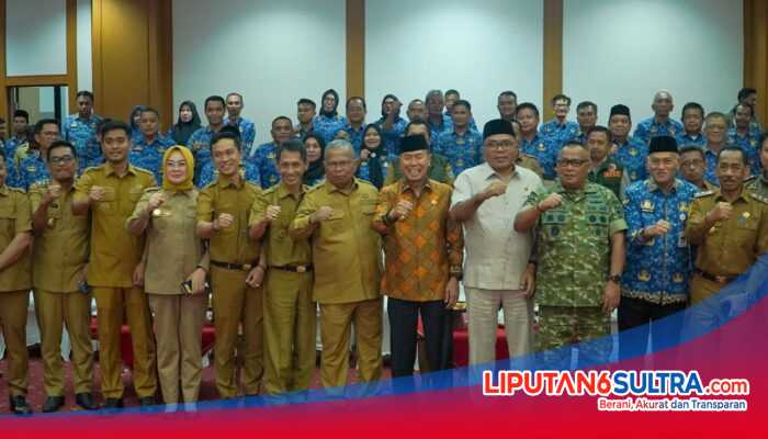Pemprov Sultra Gelar Rakor Kesiapsiagaan Nataru 2025–2026, Gubernur Instruksikan Pemasangan Rambu Peringatan di Titik Rawan Bencana