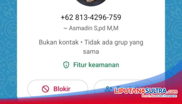 Nama Kadis Dikbud Konawe Utara Dicatut, Asmadin Tegaskan Itu Aksi Penipuan