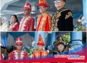 Tampil Elegan dengan Adat Tolaki, Bupati Konut Hadiri Puncak HUT ke-66 Kolaka