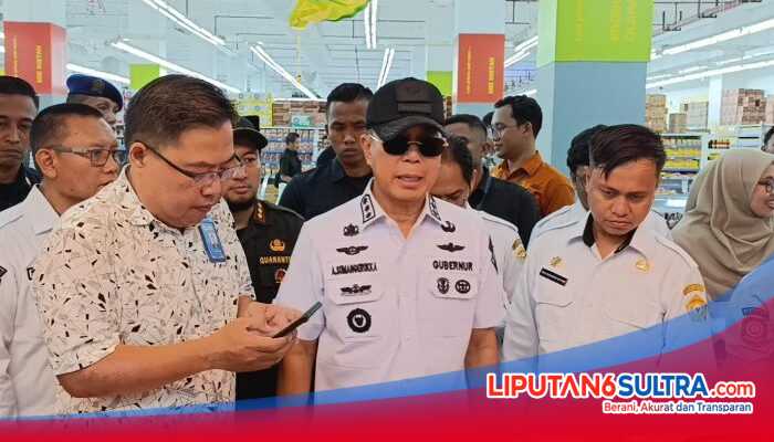 Jelang Hari Raya Idul Fitri, Gubernur Sultra Andi Sumangerukka Sidak Pusat Perbelanjaan di Kendari