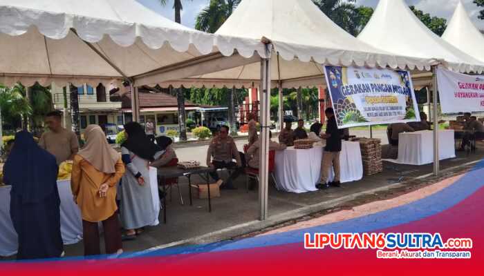 Polda Sultra Gelar Pangan Murah, Bantu Warga Penuhi Kebutuhan Jelang Ramadhan dan Lebaran