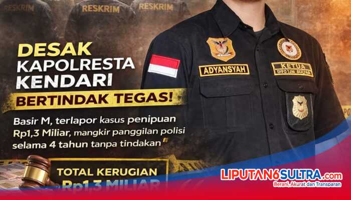 Kasus Dugaan Penipuan Rp1,3 Miliar Mandek Empat Tahun, Pendamping Korban Desak Kapolresta Kendari Bertindak