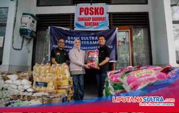 Bank Sultra Salurkan 300 Paket Sembako untuk Korban Banjir di Kendari