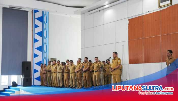 Wagub Sultra Tekankan Disiplin ASN dan Sinergi Pembangunan pada Apel Gabungan Pemprov