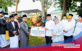 Gubernur Sultra Serahkan Langsung Hewan Kurban, Tegaskan Semangat Keikhlasan dan Kepedulian Sosial