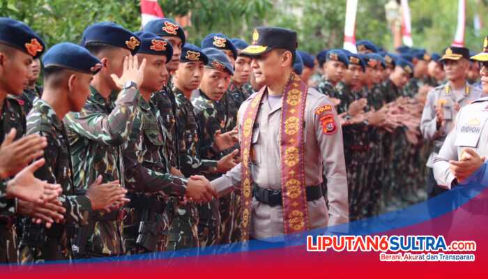 Kapolda Sultra Pimpin Welcome Parade, Tekankan Soliditas dan Semangat Pengabdian Personel