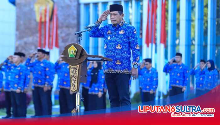Wagub Sultra Pimpin Upacara HKN, Tekankan Kesadaran ASN sebagai Fondasi Pelayanan Publik