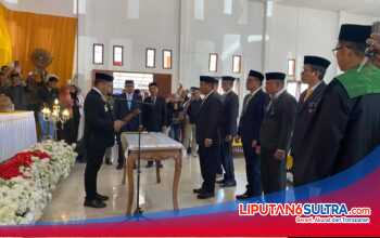 Bupati Muna Barat Lantik Sekda, Asisten II dan Empat Kepala OPD Definitif