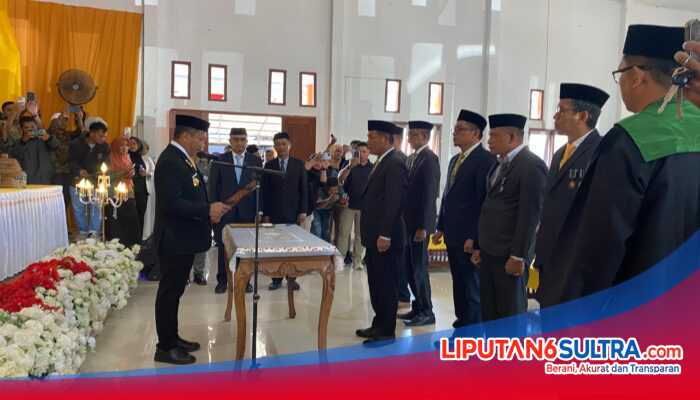 Bupati Muna Barat Lantik Sekda, Asisten II dan Empat Kepala OPD Definitif