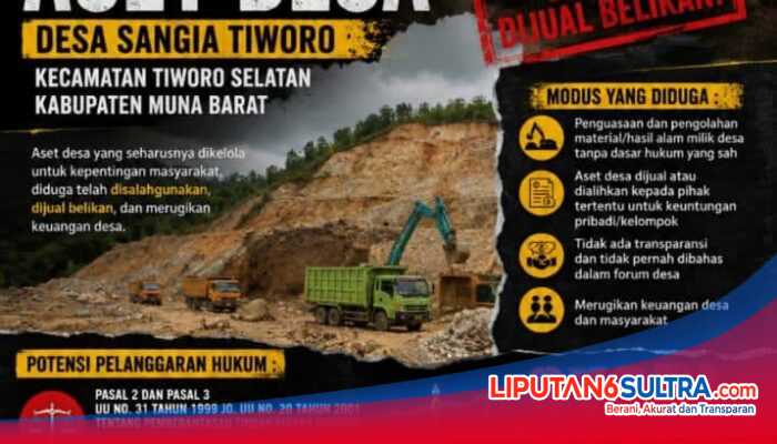 SKANDAL ASET DESA SANGIA TIWORO MEMANAS! Polisi Dalami Dugaan Penggelapan dan Jual Beli Aset, JPKP: Hukum Jangan Tumpul ke Atas