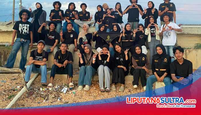 Peringati Milad ke-19, HMTS USN Kolaka Gelar Bakti Sosial Bersihkan Lingkungan di Anaiwoi