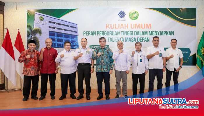 Menaker Yassierli Kuliah Umum di UMK, Gubernur ASR Dorong Lahirnya Talenta Masa Depan Sultra